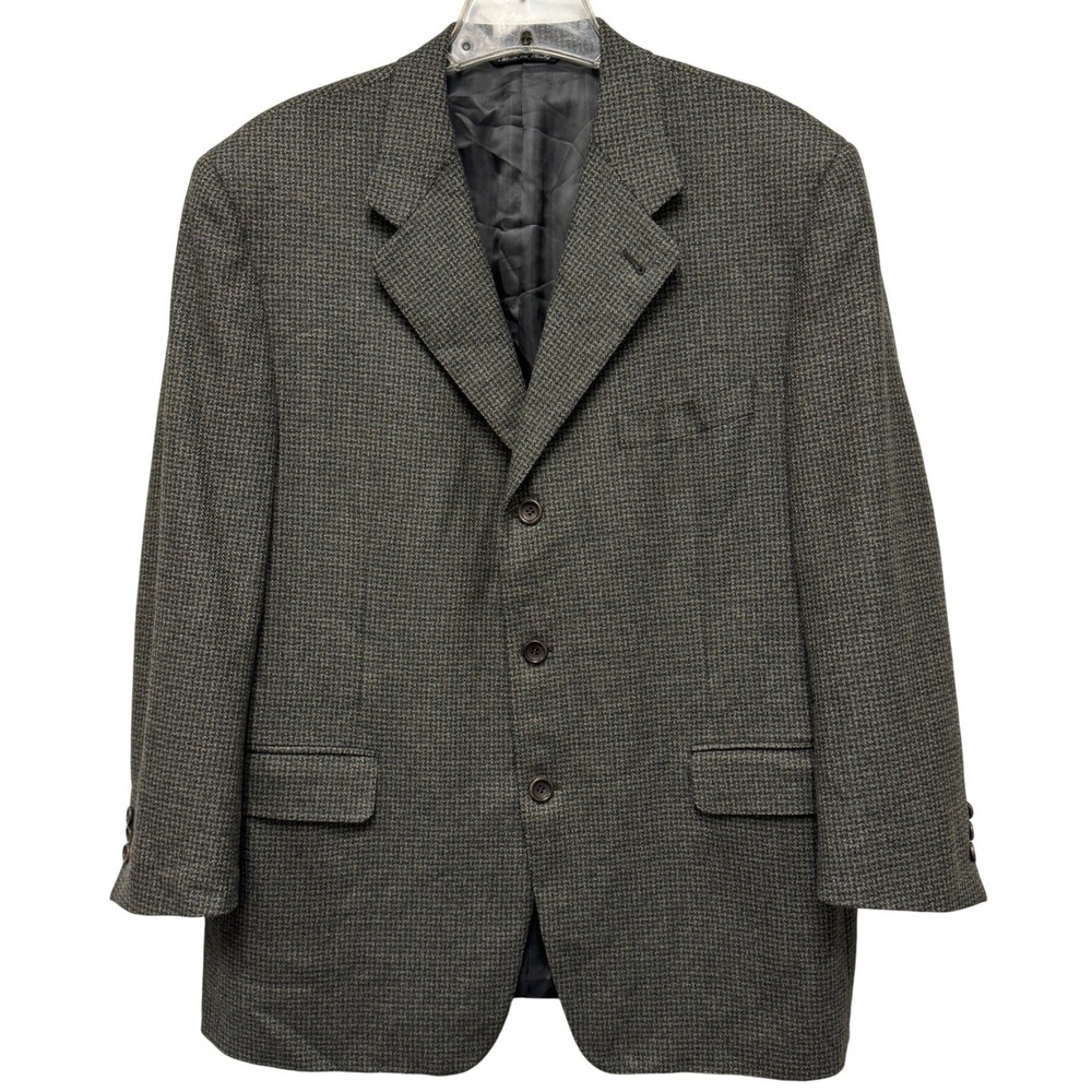 Canali Proposta Loro Piana Wool Cashmere Micro Check Blazer EU 52C US 42R Italy